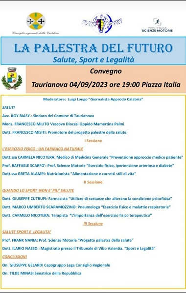 convegno palestre della salute - taurianova