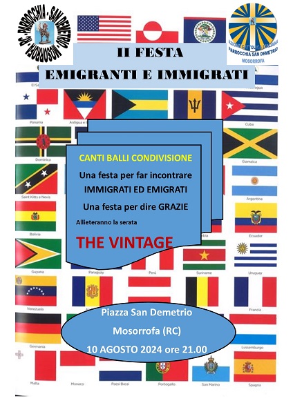 Festa emigranti e immigrati - mosorrofa