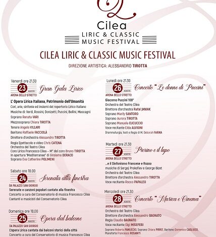 Festival Cilea, Liric & Classic - reggio