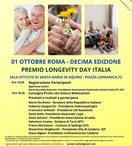 Premio Longevity Day - roma