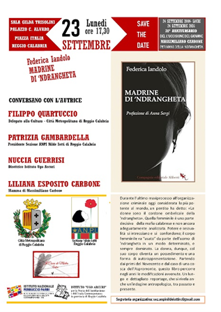 presentazione libro "Madrine di ‘‘ndrangheta" - Federica Iandolo