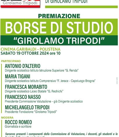 premiazione borse di studio girolamo tripodi - polistena