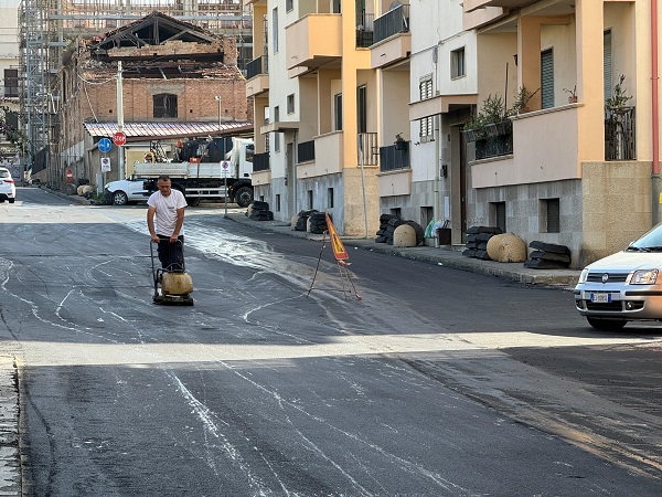 lavori Via San Pietro Argine Calopinace