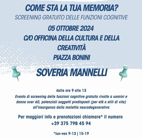 screening memoria soveria mannelli