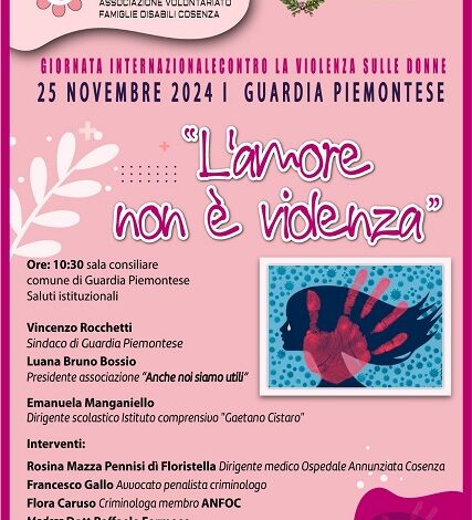 manifestazione violenza sulle donne - guardia piemontese