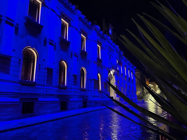 palazzo san giorgio blu - giornata diabete