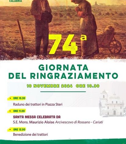 giornata regionale del Ringraziamento - coldiretti calabria