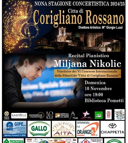 miljana nikolic - concerto corigliano rossano