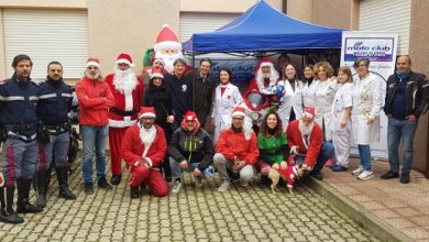 babbo natale in moto - motoclub polizia di stato reggio