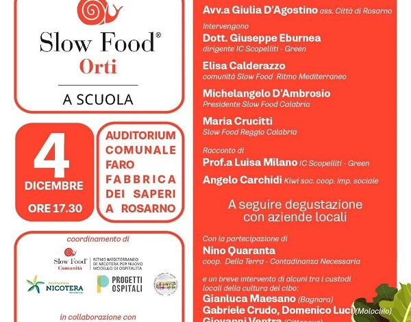 evento slow food rosarno