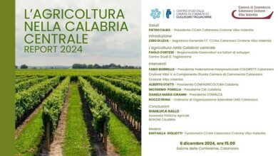 presentazione report agricoltura Catanzaro, Crotone e Vibo Valentia