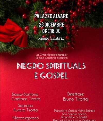 Negro spirituals e gospel - palazzo alvaro