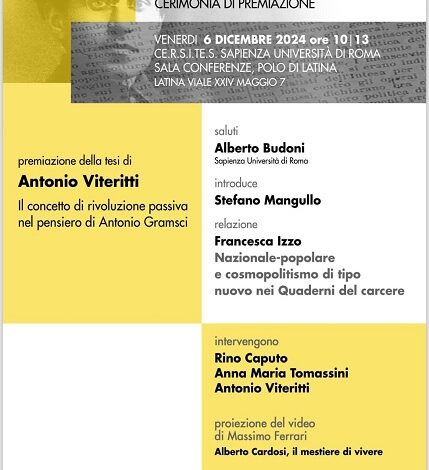 Antonio Viteritti - premio fondazione gramsci