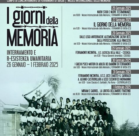 eventi giornata della memoria - ferramonti tarsia