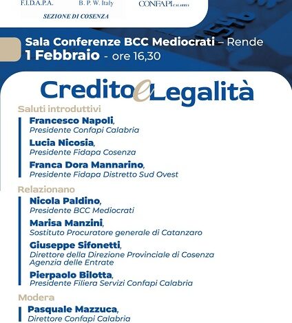 convegno Credito e legalità - fidapa rende