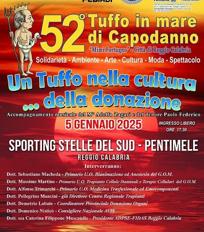 Tuffo nella cultura della donazione - associazione febiadi reggio