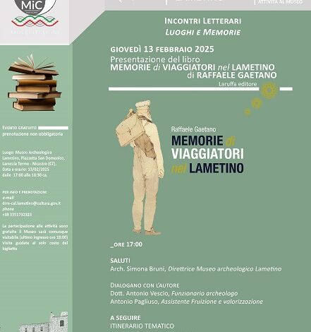 presentazione libro Memorie di viaggiatori nel Lametino - Museo Archeologico Lametino